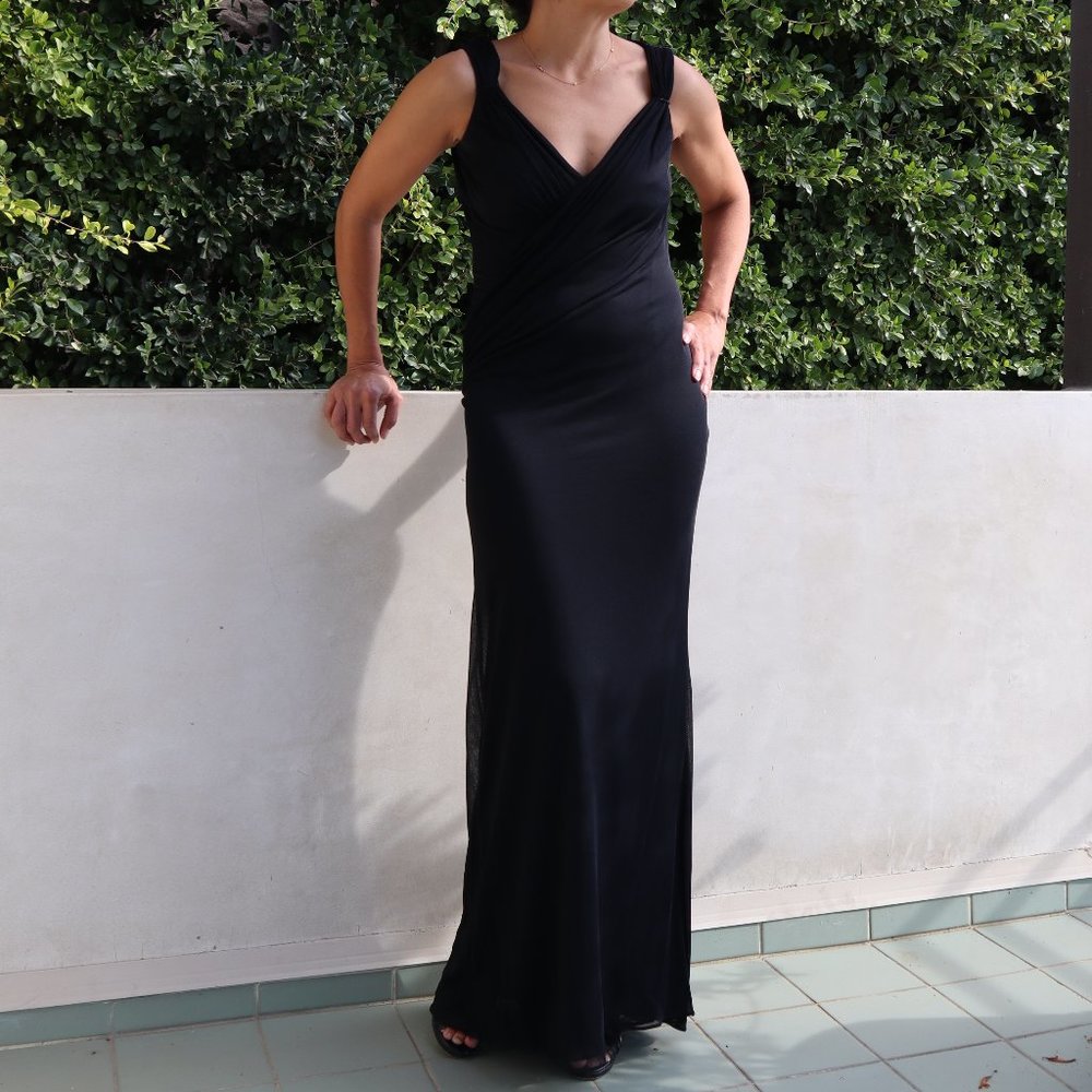 RICHARD TYLER COUTURE - 90s Black Evening Dress